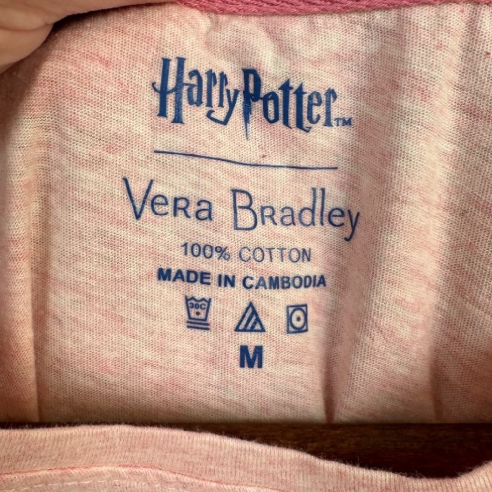 Vera Bradley X Harry Potter Herbology Pink Tee Size Medium - Picture 8 of 9